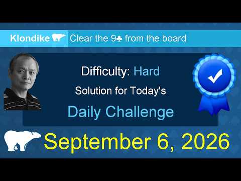 Microsoft Solitaire Collection: Klondike - Hard - September 6, 2026