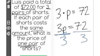 [6.EE.7-2.0] Write and Solve Equations - Common Core Standard