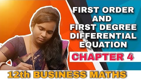 12th business maths solutions / first order and first degree differential equation / introduction