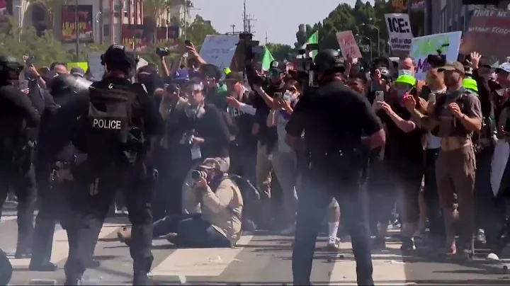Immigration enforcement protests cause chaos in the streets of Los Angeles