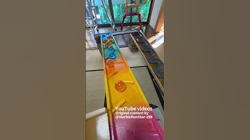 Marble Run (A long course with transparent pipes, a large funnel, and a winding path. 6) #ASMR