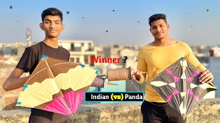 Indian (vs) *Panda Manjha* Challenge | Flying Big Kites | kite vlog |