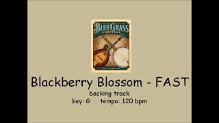 Video thumbnail of "Blackberry Blossom - bluegrass backing track FAST"