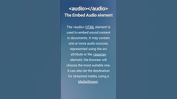 HTML Tags: The Embed Audio element