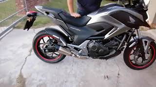 2015 honda nc750x akrapovic slip on sound