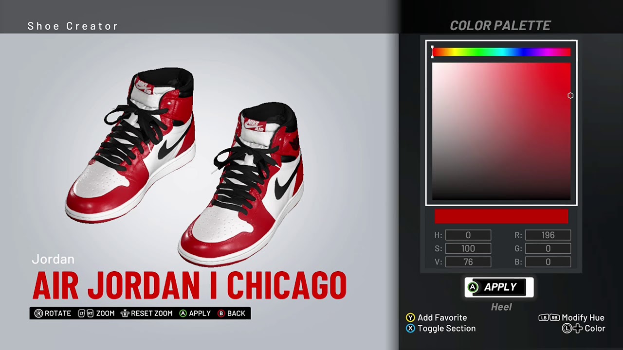 NBA 2K19 Shoe Creator - Air Jordan 1 
