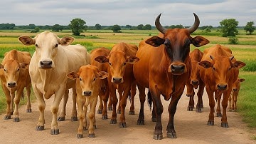 Suara Sapi Moo, kawanan Lembu sapi jinak berkeliling, Sapi lucu pulang kekandang bersama temannya