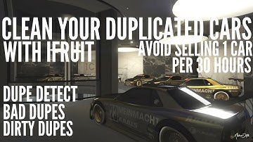 GTA 5 INFO Clean your bad duplication cars by Ifruit 1.38 [Gta V]