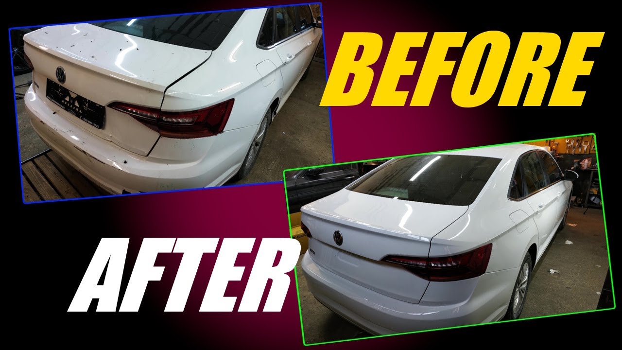 Rebuilding a salvage VW Jetta in 13 minutes. - YouTube