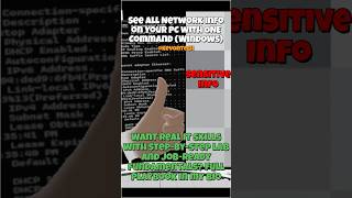 (Windows) See Every Network Detail on Your PC with ONE Command #cmdprompttips #WindowsNetworking