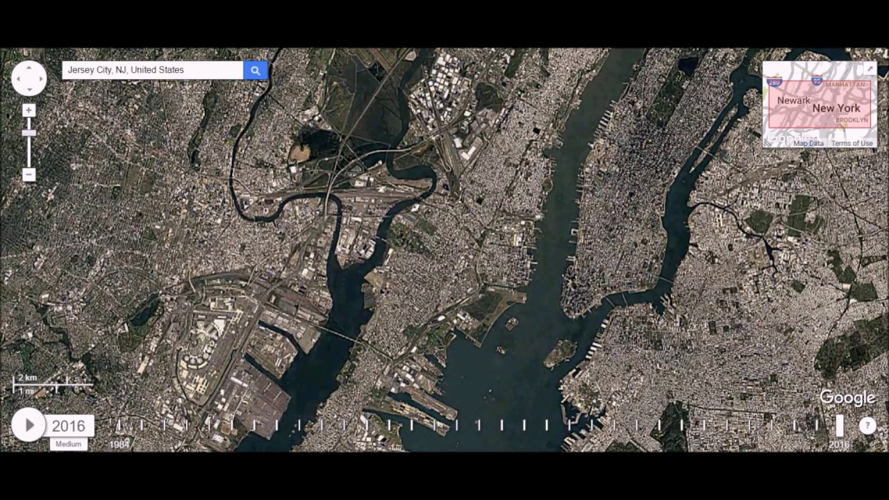 Jersey City, New Jersey - Urban Sprawl Time Lapse