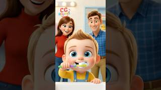Kids Learn Brush Your Teeth | Fight With Germ Good Habits | Baby Cartoon #nurseryrhymes #shorts