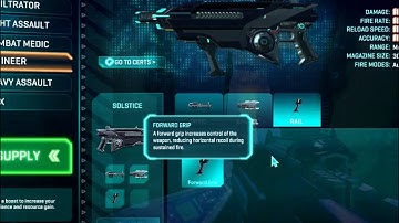 PlanetSide 2 Vanu Enginer setup : Default gun,VHO reflex 2x, Foregrip, Flash Suppressor