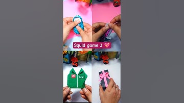 squid game 3 paper craft ideas | papercraft | squid game | cute craft