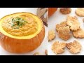 （日本語）Creamy Pumpkin Soup and Leaf Crackers | クリーミーなパンプキンスープと紅葉のクラッカー