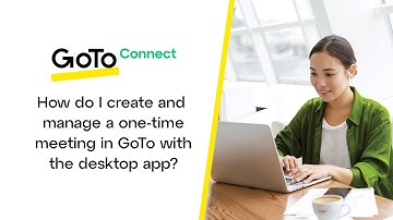 How do I create a one-time meeting with the GoTo desktop app?