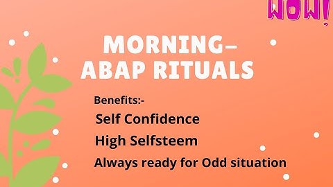 6. ABAP Rituals | ABAP Interview Question