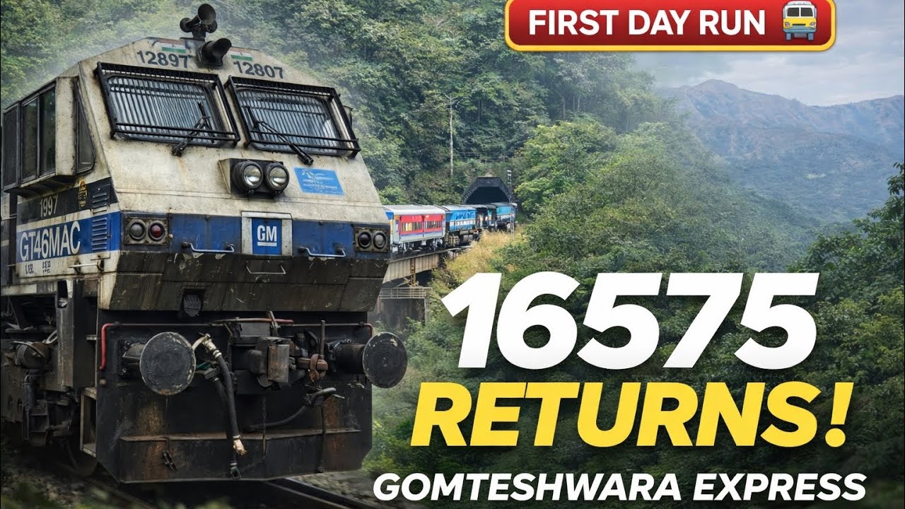 16575 Gomteshwara Express Restarted 🚆 | First Day Journey After 6 Months