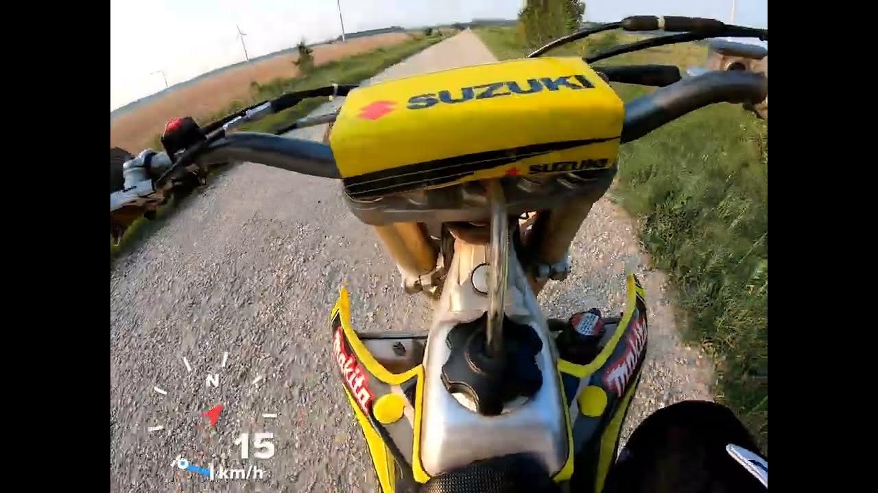 RMZ 450 WOT. top speed on gravel road. YouTube
