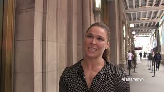 Ronda Rousey Talks About Her Retirement Match, Training, Future, and more on the streets of NYC