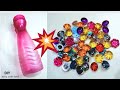 Best out of waste plastic bottle and old reuse button craft idea   best craft from plastic bottle