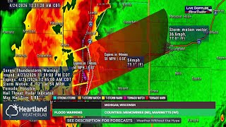 Tornado &amp; Thundertorm Tracking: Oklahoma, Missouri, and Iowa - April 24, 2026