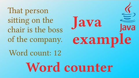 Word counter - Java example