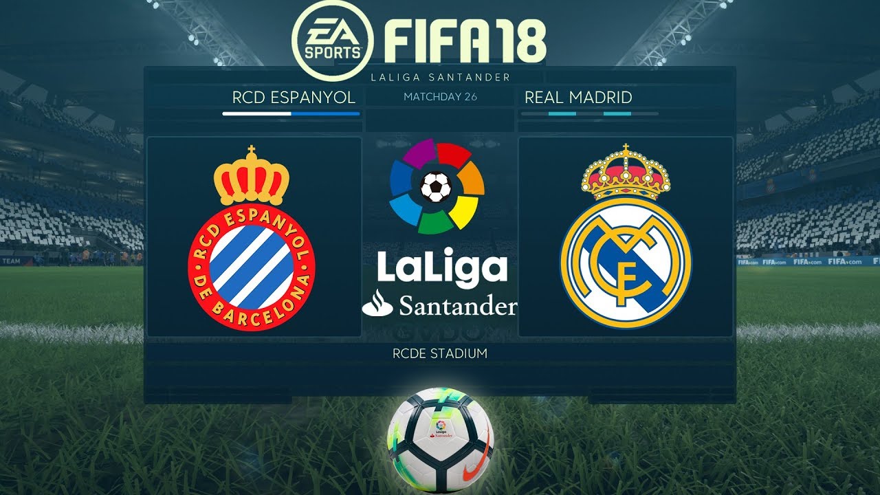 FIFA Espanyol vs Real Madrid | La Liga 2017/18 | PS4 Full Match - YouTube