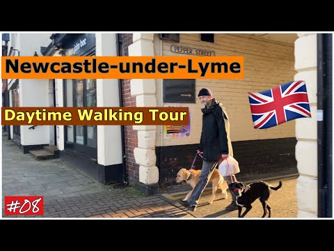 Newcastle-under-Lyme (Staffordshire) 🇬🇧 ☀️ Walking tour 🚶🏻‍♂️