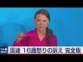 16歳グレタ・トゥンベリさん 温暖化対策で涙の訴え【全文】