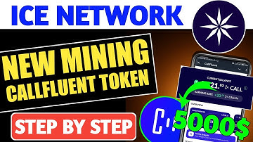 Ice Network Mining Project | CallFluent Mining | Telegram New Mining | Telegram Project |
