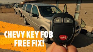 Chevrolet GM KEY FOB - Fix / Repair it Yourself for FREE !