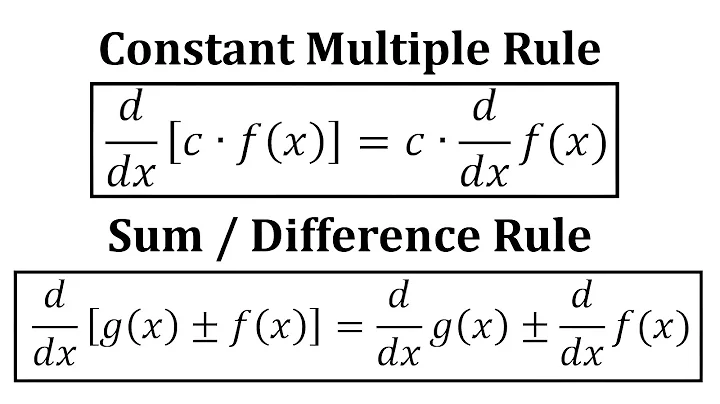 Derivative Rules - Constant Multiple, Sum, and Difference Rules