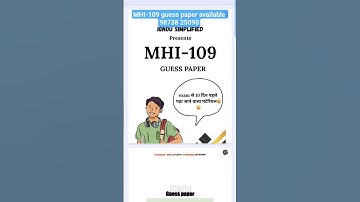 Mhi-109 most important questions for June 2025 , IGNOU ma history , IGNOU mhi 109 , mahi ignou