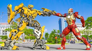 Transformers The Last Knight - Iron Man vs Bumblebee Final Fight | Paramount Pictures [HD]