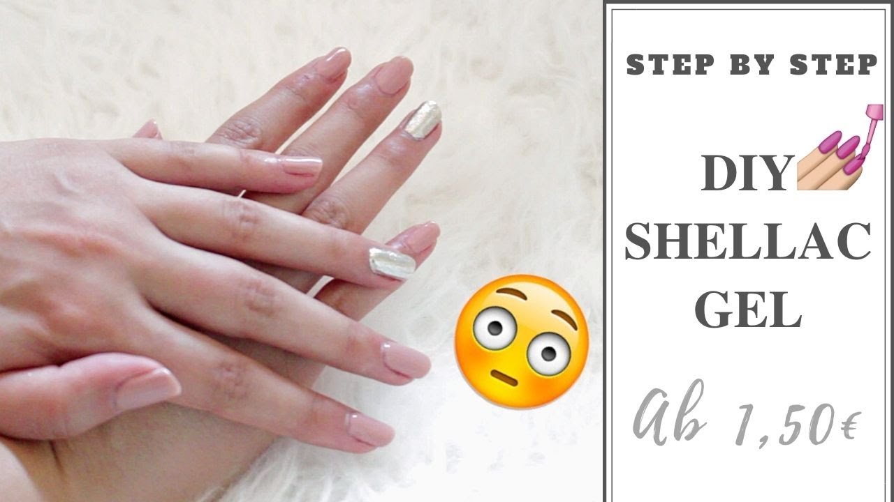 Diy Shellac Gel Nails Nude Chrome Nails