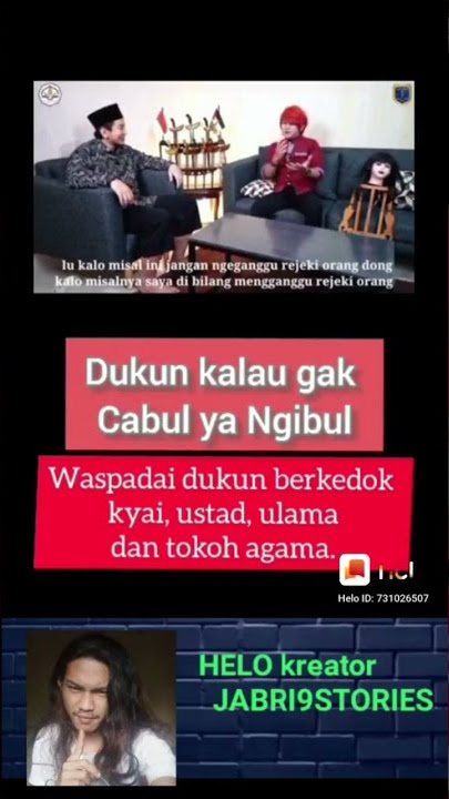 Dukun kalau gak cabul ya ngibul