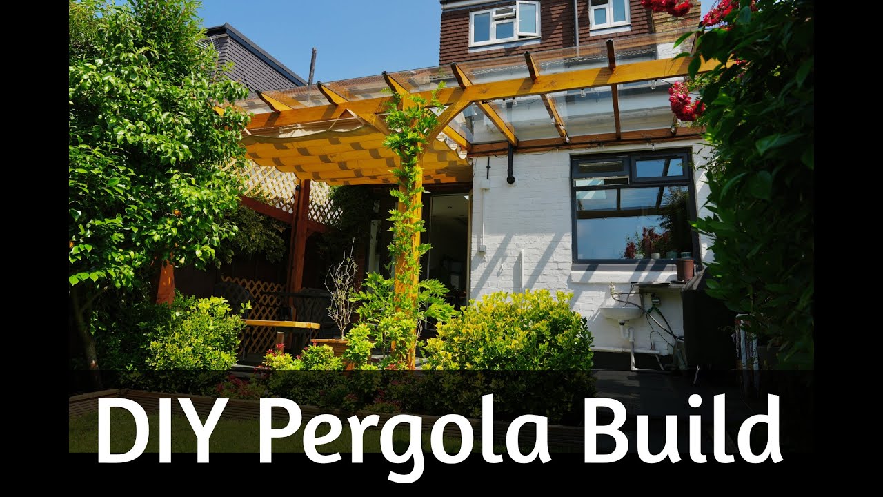 DIY Backyard Transformation: Custom Pergola with Glass top & retractable Shade