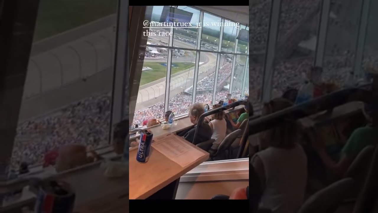 Kane Brown and family enjoy watching race cars!