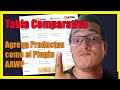 Crear Tabla Comparativa de Productos en Blogger, Wordpress y HTML - Tal Cómo el Plugin AAWP