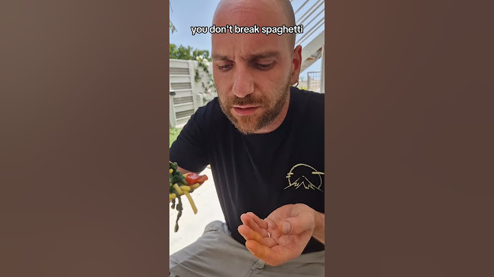 Italians break spaghetti (Sometimes!)
