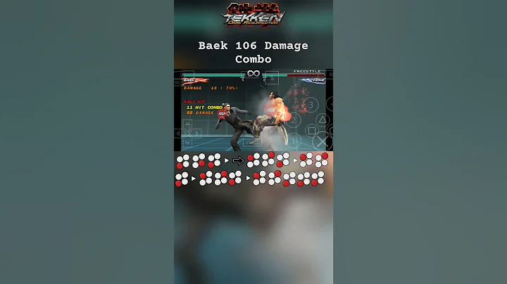 Baek 106 Damage Combo | TEKKEN 5:DR #tekken #tekken5darkresurrection #combo #ppsspp