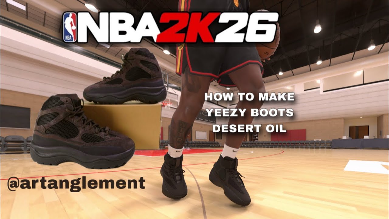 NBA 2K26 SHOE CREATOR- How To Make Desert Oil Yeezy Boots!