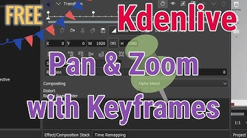 Kdenlive 21.12.1 (FREE) - Pan & Zoom with Keyframes on Windows 11