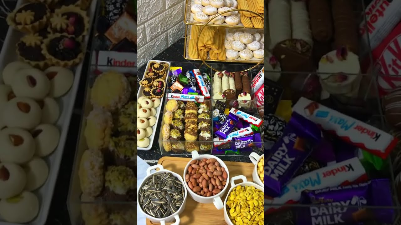 ضيافه العيد كل سنه وانتم طيبين ومن الكحك واكلين وشاي بلبن مسقيين 😍🥰