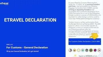 etravel and etravel customs declaration complete guide- how to make etravel and etravel declaration