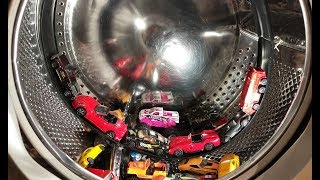 Experiment - Toys Cars- In A Washing Machine - Centrifugerace