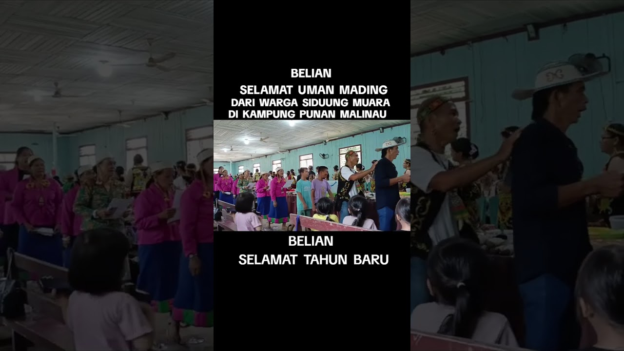 Belian Selamat Uman Mading dari Warga Siduung Muara. Belian Selamat Tahun Baru 