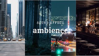 Sound effect Ambience, suara keramaian, bandara,mall,cafe,malam,hutan,kantor, no copyright sound