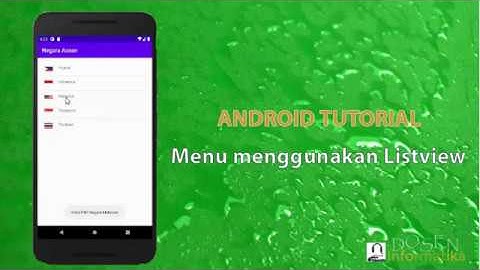 Android Tutorial: Menu dengan Listview